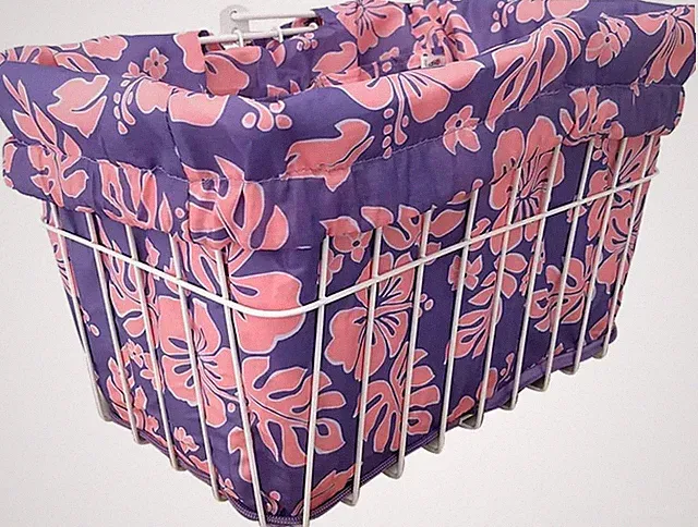 Bicycle Basket Liner Tote,Beach Cruiser Basket Cover, Ebike Front Wire or Wicker