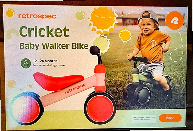 BLUSH GIRLS ? Retrospec Cricket Baby Walker Bike Walk Trainer 12-24 monthS