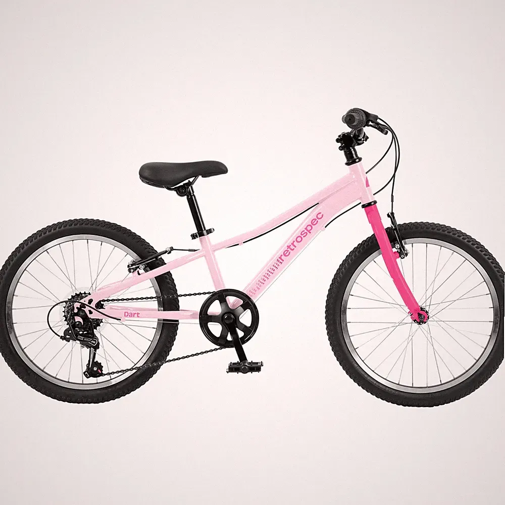 Kids Hybrid Bike 20 Inch - 7 Speed Bicycle Ages 6-11 Wild Berry