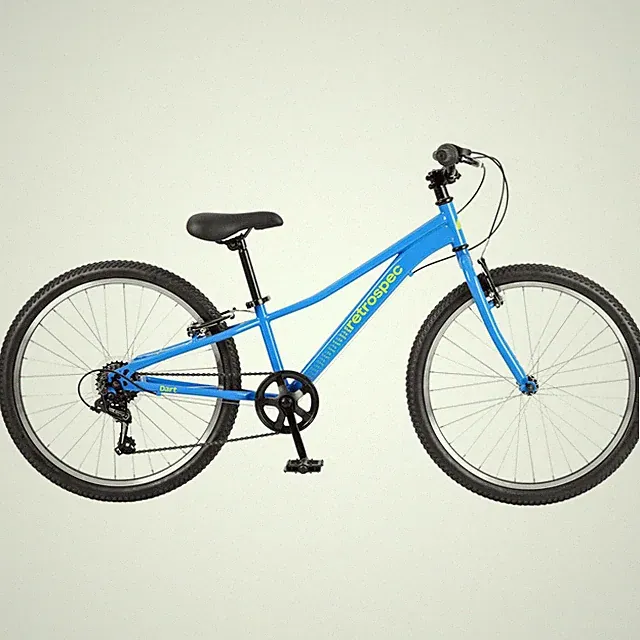 Kids Hybrid Bike 24in - Retrospec Dart 7 Speed Ages 6-11 Blue Tang