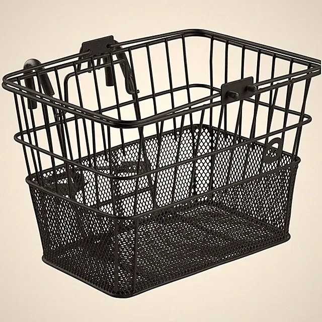 Retrospec Apollo Detachable Front Bike Basket Steel Half-Mesh One Size, Black