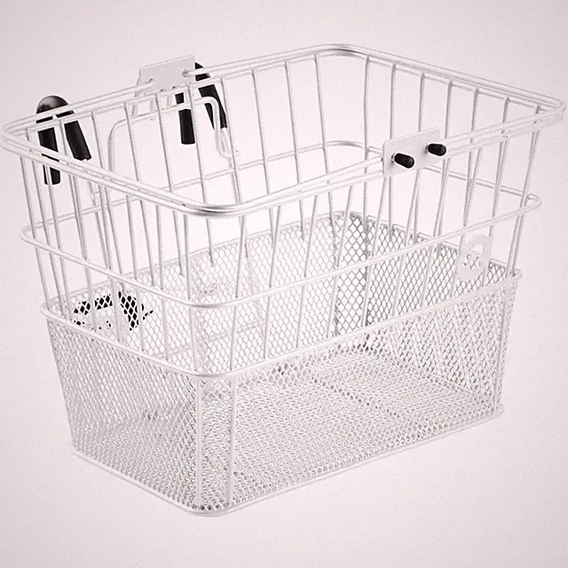 Retrospec Apollo Detachable Front Bike Basket Steel Half-Mesh One Size, White