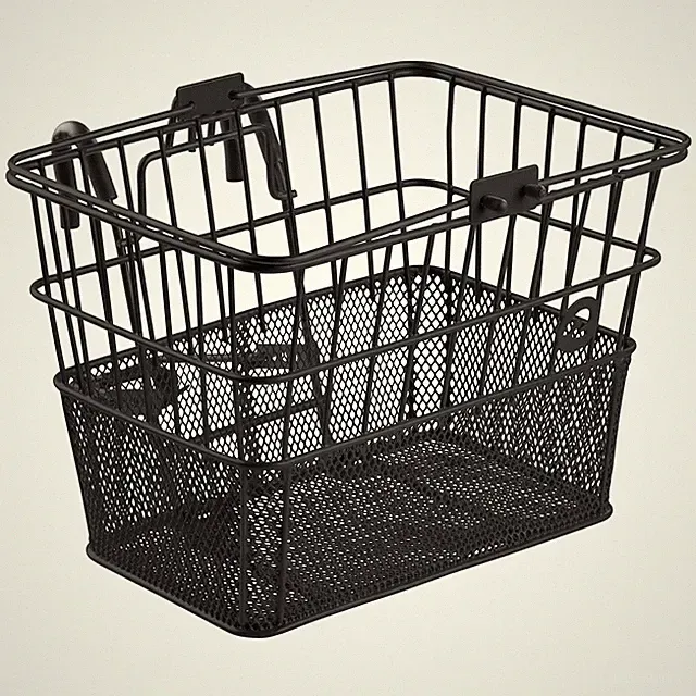 Retrospec Apollo Detachable Front Bike Basket Steel Half-Mesh with Integrated De