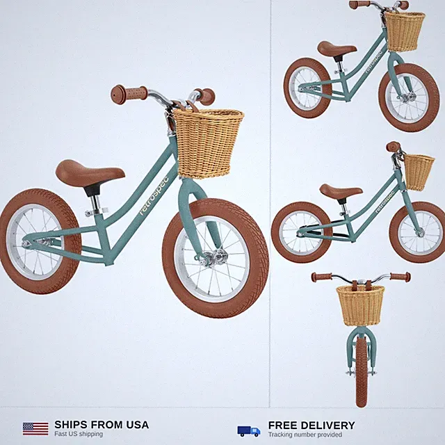 Retrospec Baby Beaumont Kids' Balance Bike for Toddlers, No Pedals, Cushionin...