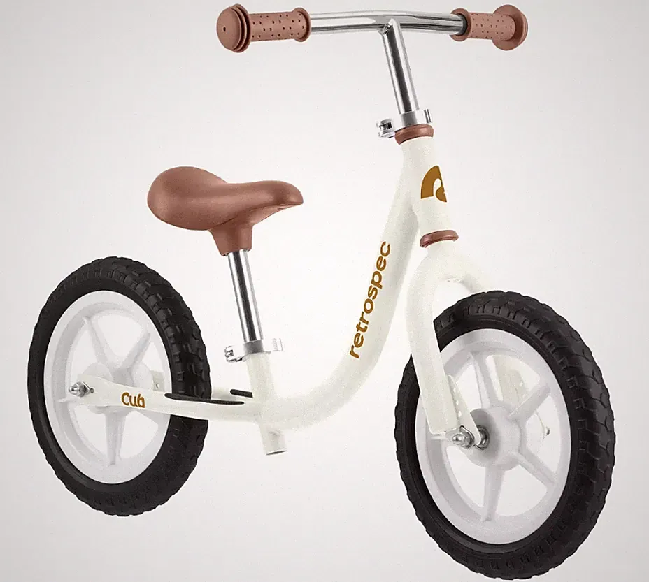 Retrospec Bicycles Cub 12" Kids' Balance Bike - Eggshell 25 months-4 yrs