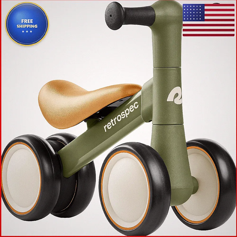Retrospec Cricket Baby Walker Balance Bike 4 Wheels For Ages