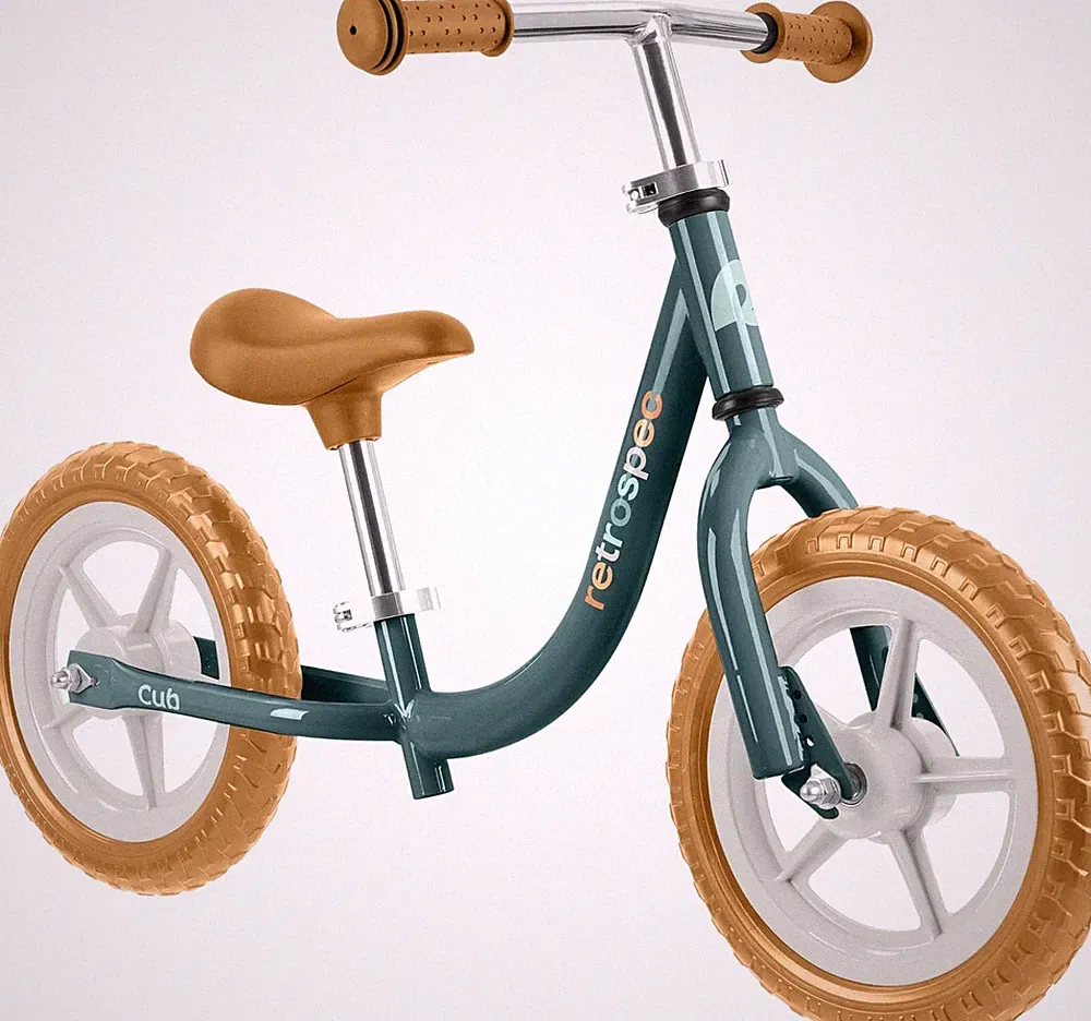 Retrospec Cub Toddler Balance Bike 12in No-Pedal Ages 18 Months-4 Years