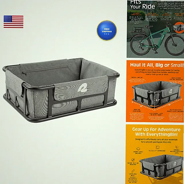 Retrospec Everythingbin Heavy-Duty Steel Ebike Rear Basket