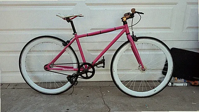 Retrospec Harper Single Speed/Fixed Gear Bike 700C M Pink/White Caliper
