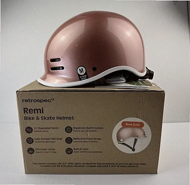 Retrospec Remi Bike & Skate Helmet Adult Medium 57-59 cm Rose Gold