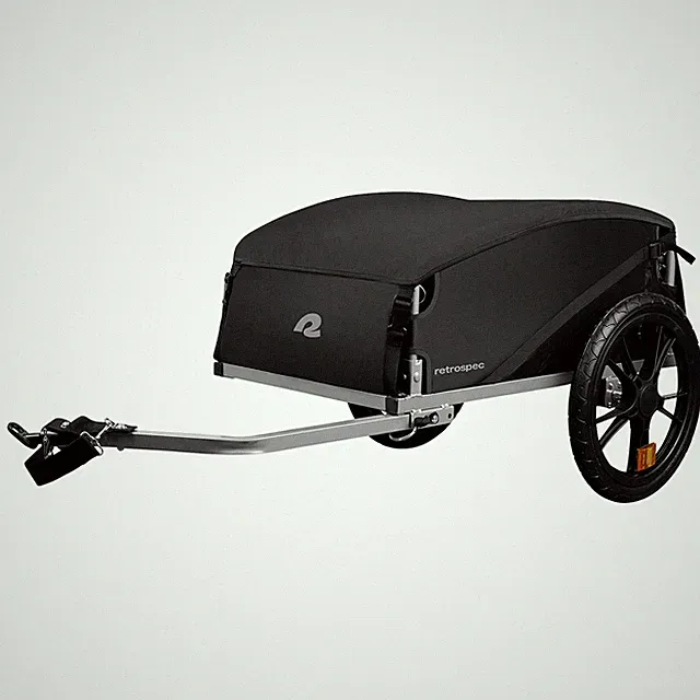 Retrospec Rover Hauler Bike Cargo Trailer - Foldable Frame One Size, Black