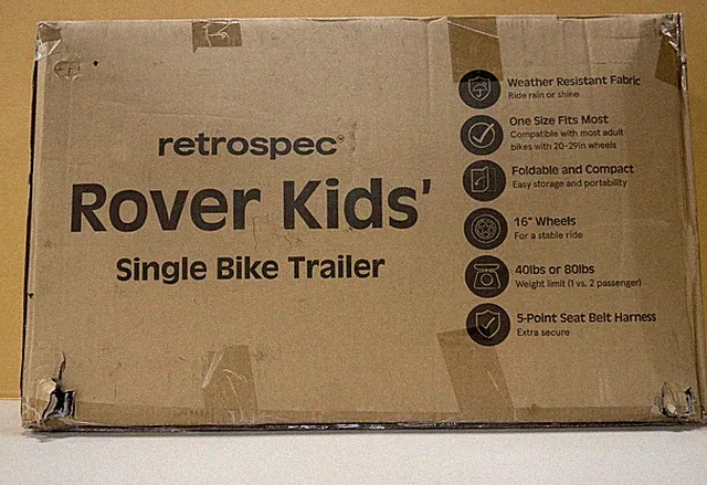 Retrospec Rover Kids Bicycle Trailer Single & Double Passenger Children Foldable