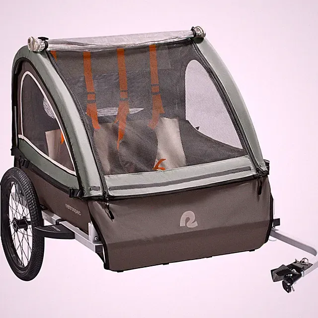 Retrospec Rover Plus Bike Trailer for Kids - Foldable Single/Double Passenger...