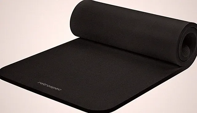 Retrospec Solana 1-Inch Thick Non-Slip Yoga Mat with Strap