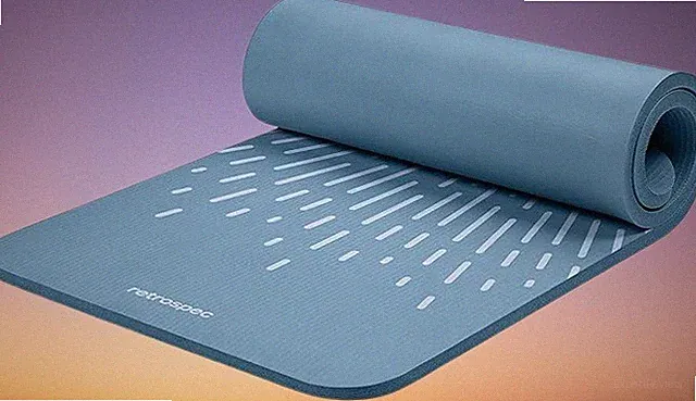 Retrospec Solana 1" Thick Yoga Mat – Blue Mist, Non Slip, w/ Nylon Strap