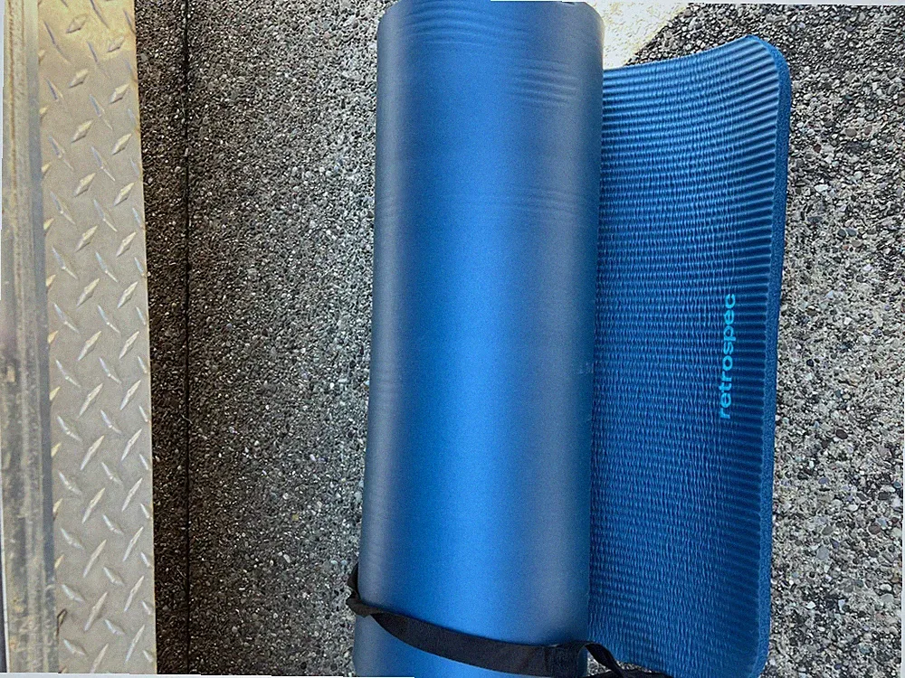 Retrospec Yoga Exercise Mat 1-Inch Thick with Nylon Carry Strap