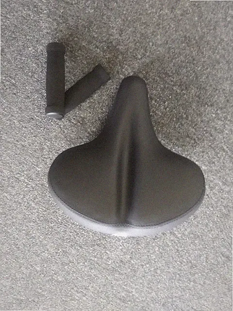 seat for beach bike- excersize bike. Includes seat clamp & matching foam grips