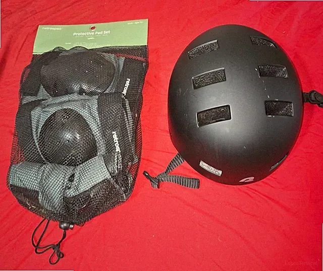 Skateboard Bike Helmet Pads Retrospec Medium Black Knee Elbow Wrist Guards Adult